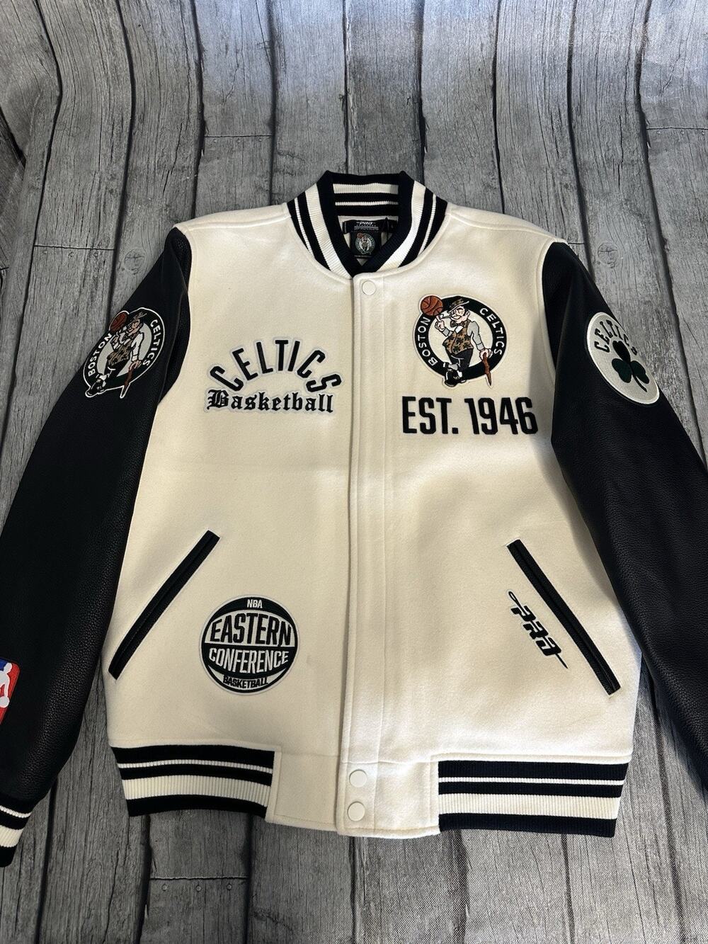NWT Men’s Pro Standard Boston Celtics Classic Rib Wool Varsity Jacket Large